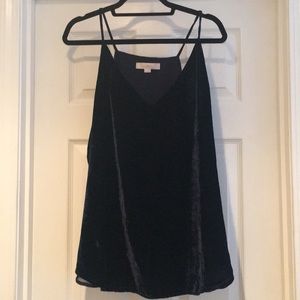 Crushed velvet tank